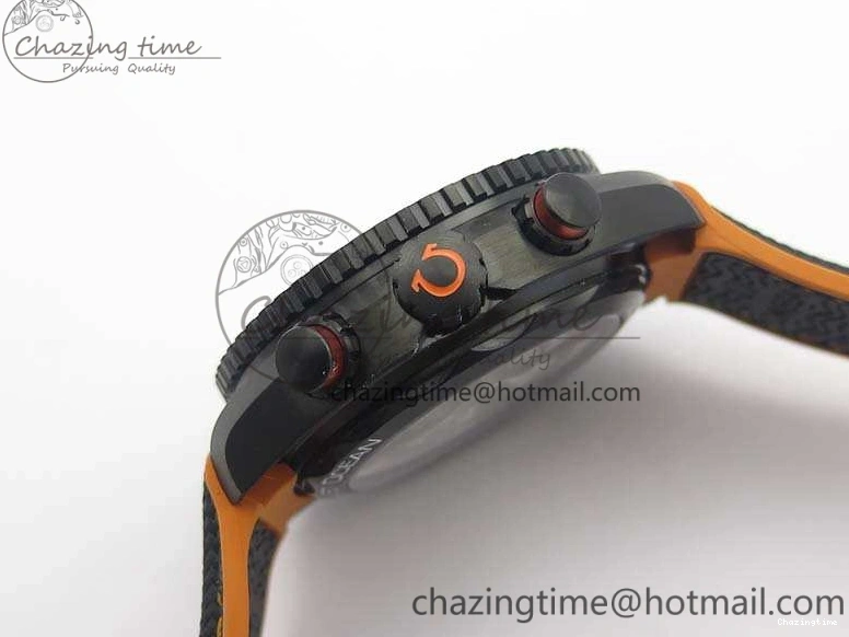 1230 Planet Ocean Master Chronometer Chrono DLC OM 1:1 Best Edition Black Dial On Nylon Strap A Chic 8103